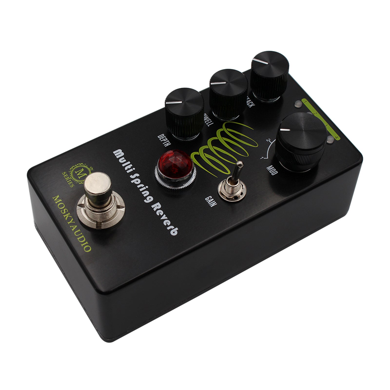 MOSKYAUDIO Multi Spring Reverb Guitar Bass Effect Pedal