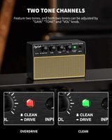 POGOLAB Mini Guitar Amp 10W Rechargeable Clean Overdrive Tone