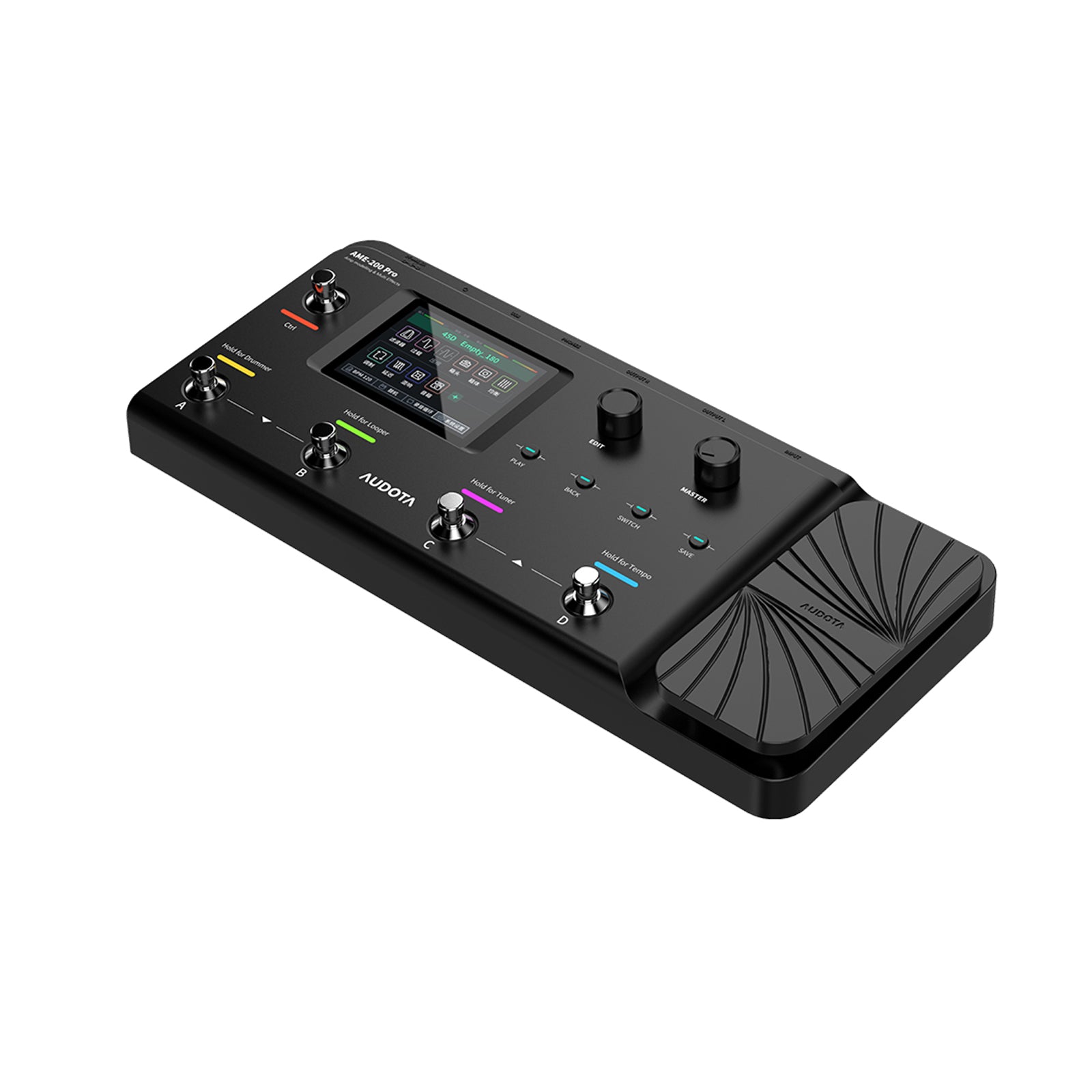 AUDOTA AME-200Pro Amp Modeler Multi-Effects Pedal Five Switches Expression Pedal