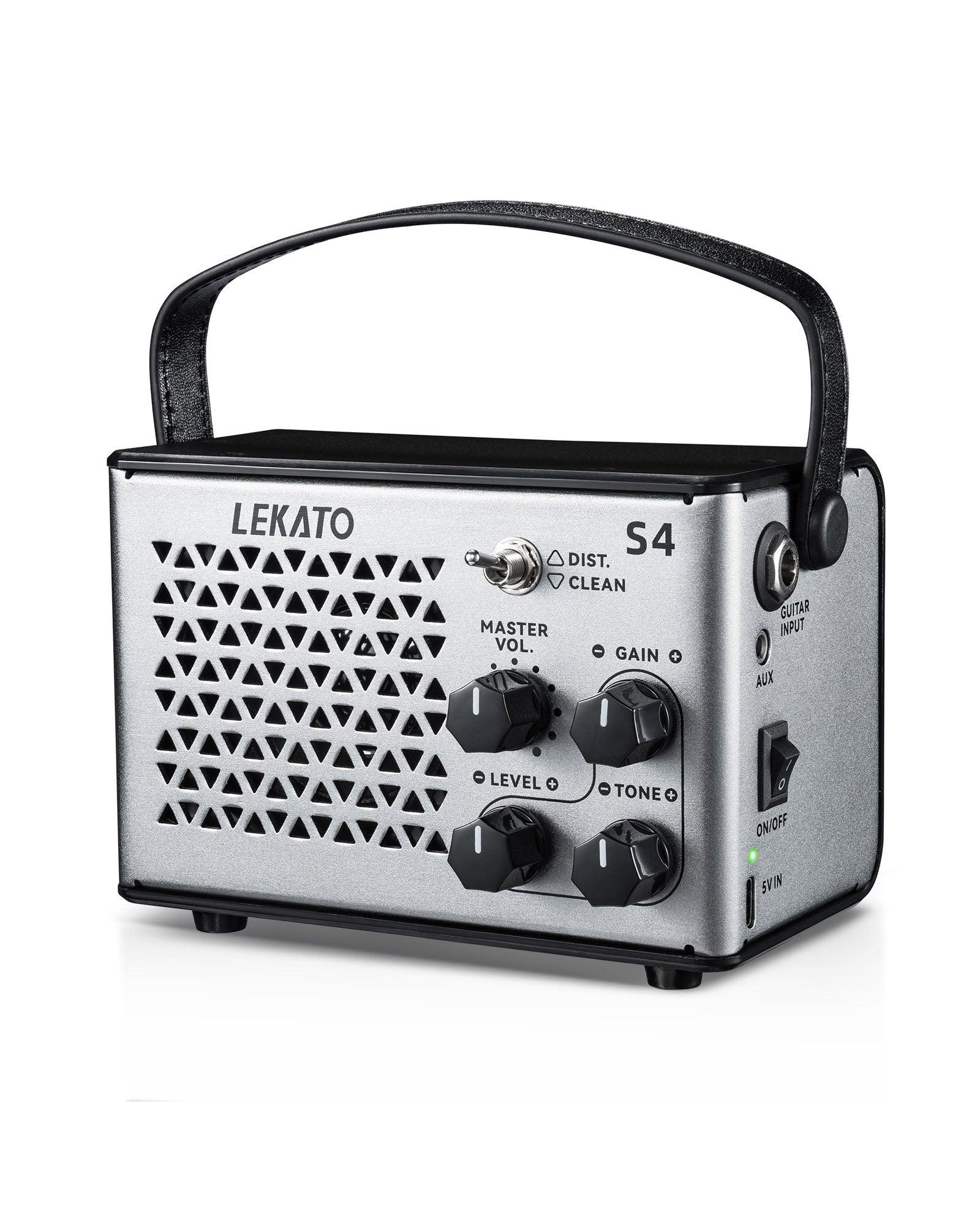 LEKATO S4 Electric Guitar Amp 10W Clean Distortion Gain Control Amp