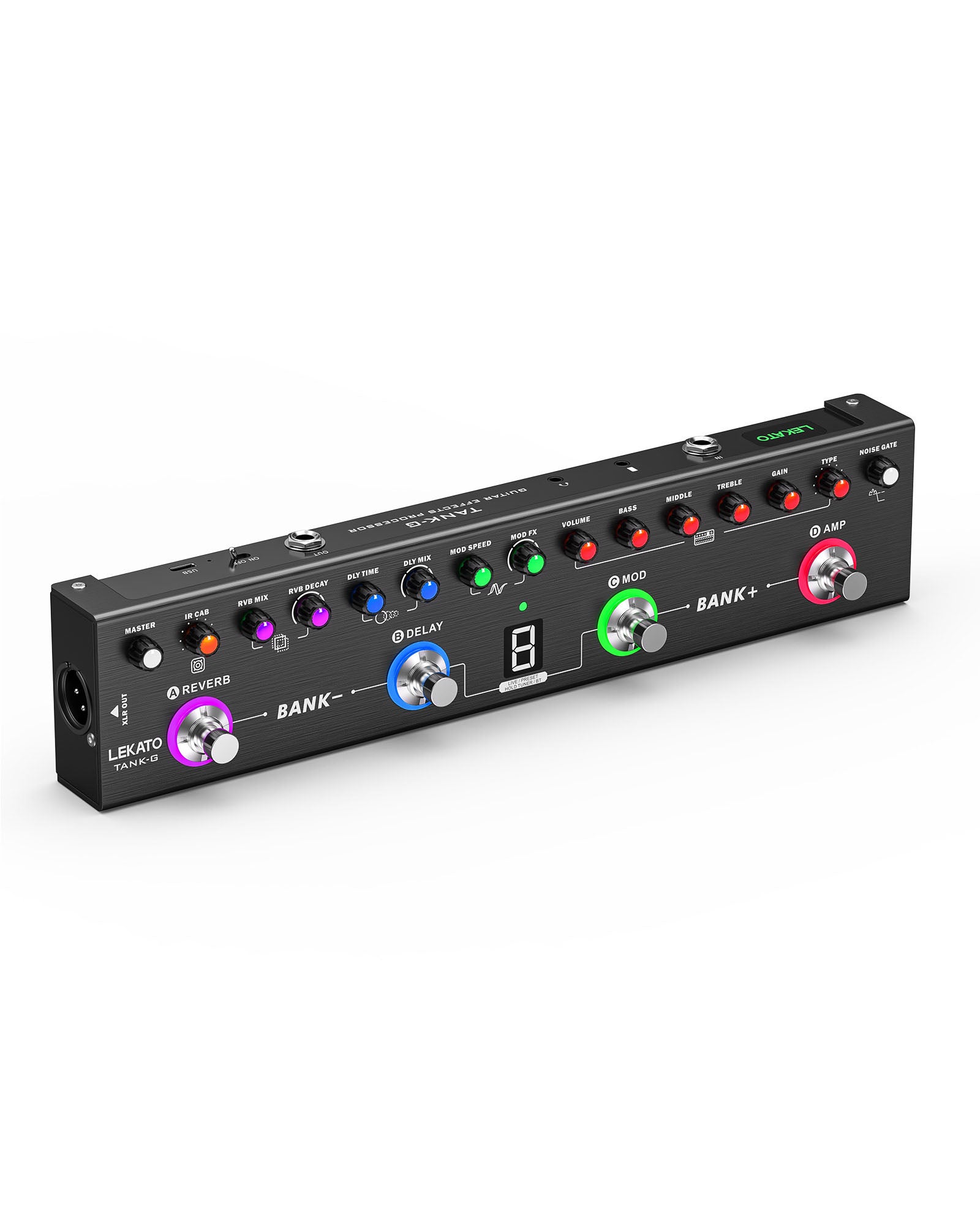 LEKATO Tank-G Gitarreneffektprozessor-Pedal