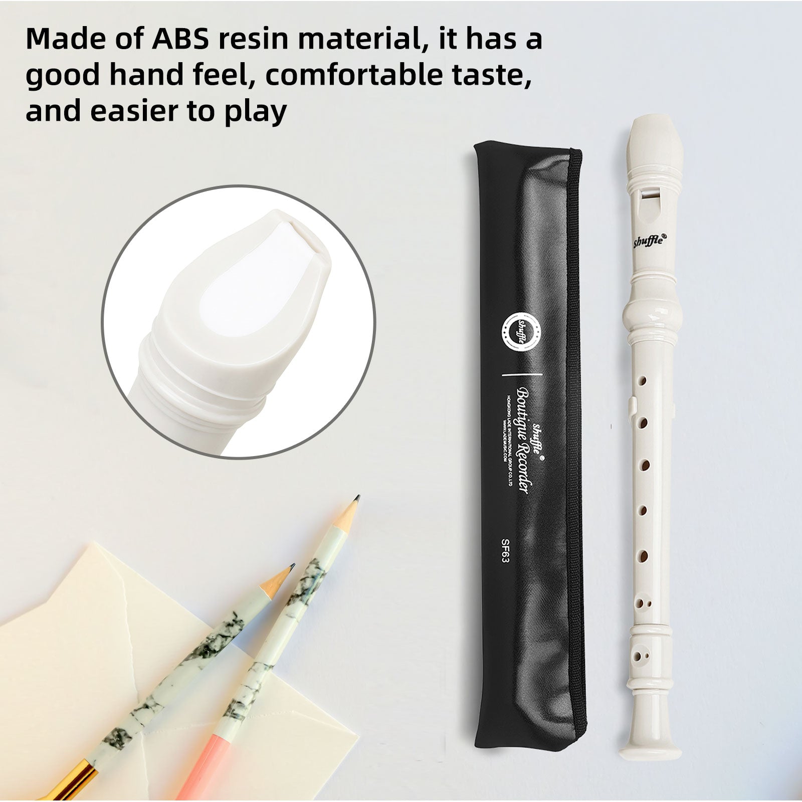 Soprano 8-hole C Key Detachable Baroque Recorder