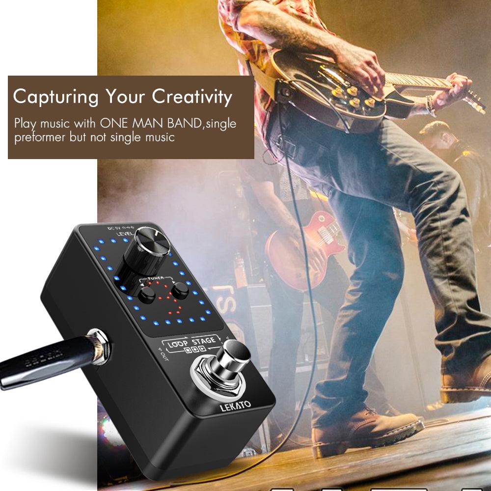 LEKATO Guitar Effect Pedal Looper 9 Loops 40 Mins - LEKATO - Buy Musical Instruments, Pedals, Wireless, Drum, Pro Audio & More