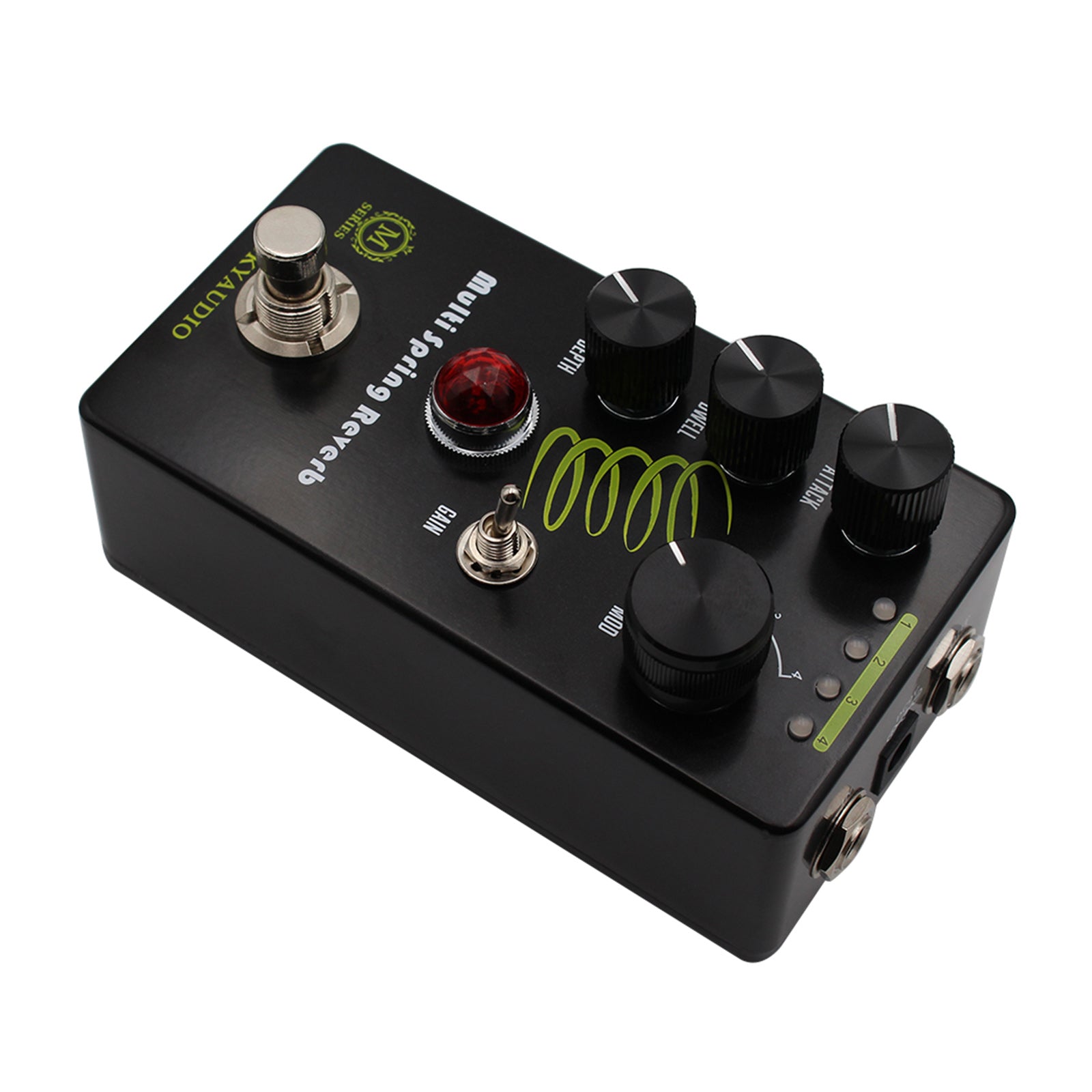 MOSKYAUDIO Multi Spring Reverb Guitar Bass Effect Pedal