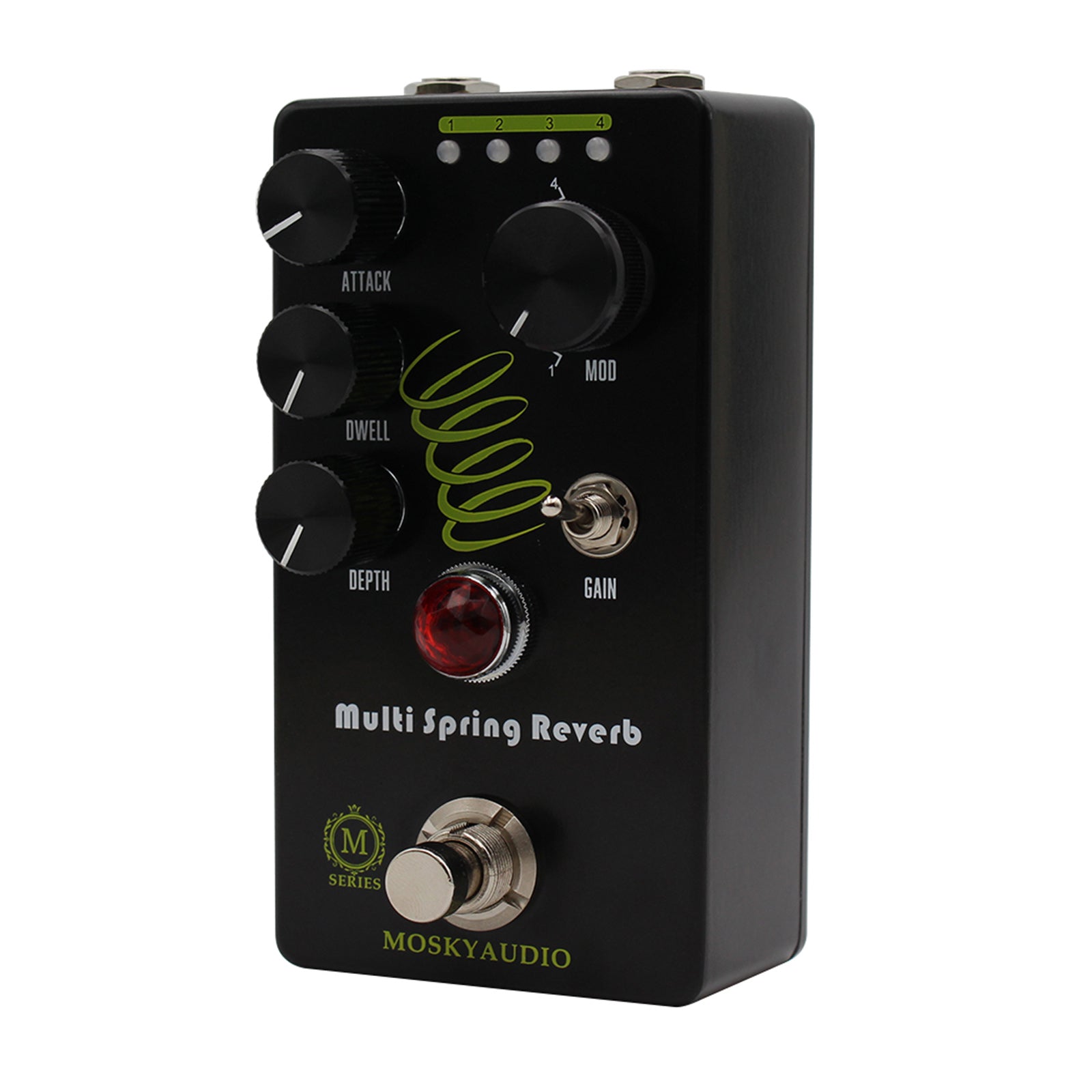 MOSKYAUDIO Multi Spring Reverb Guitar Bass Effect Pedal