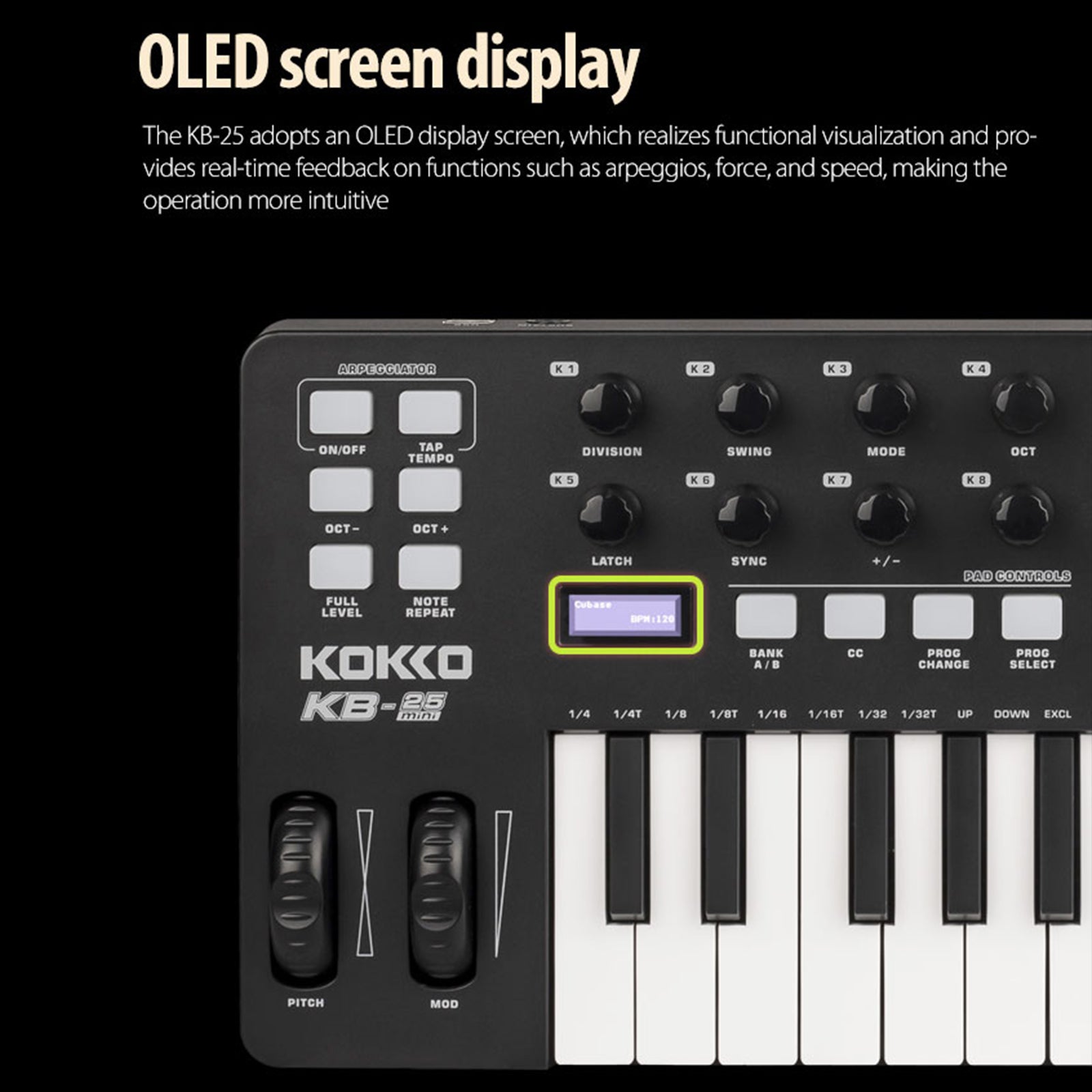KOKKO KB-25 MIDI-Keyboard-Controller MINI-Mixer