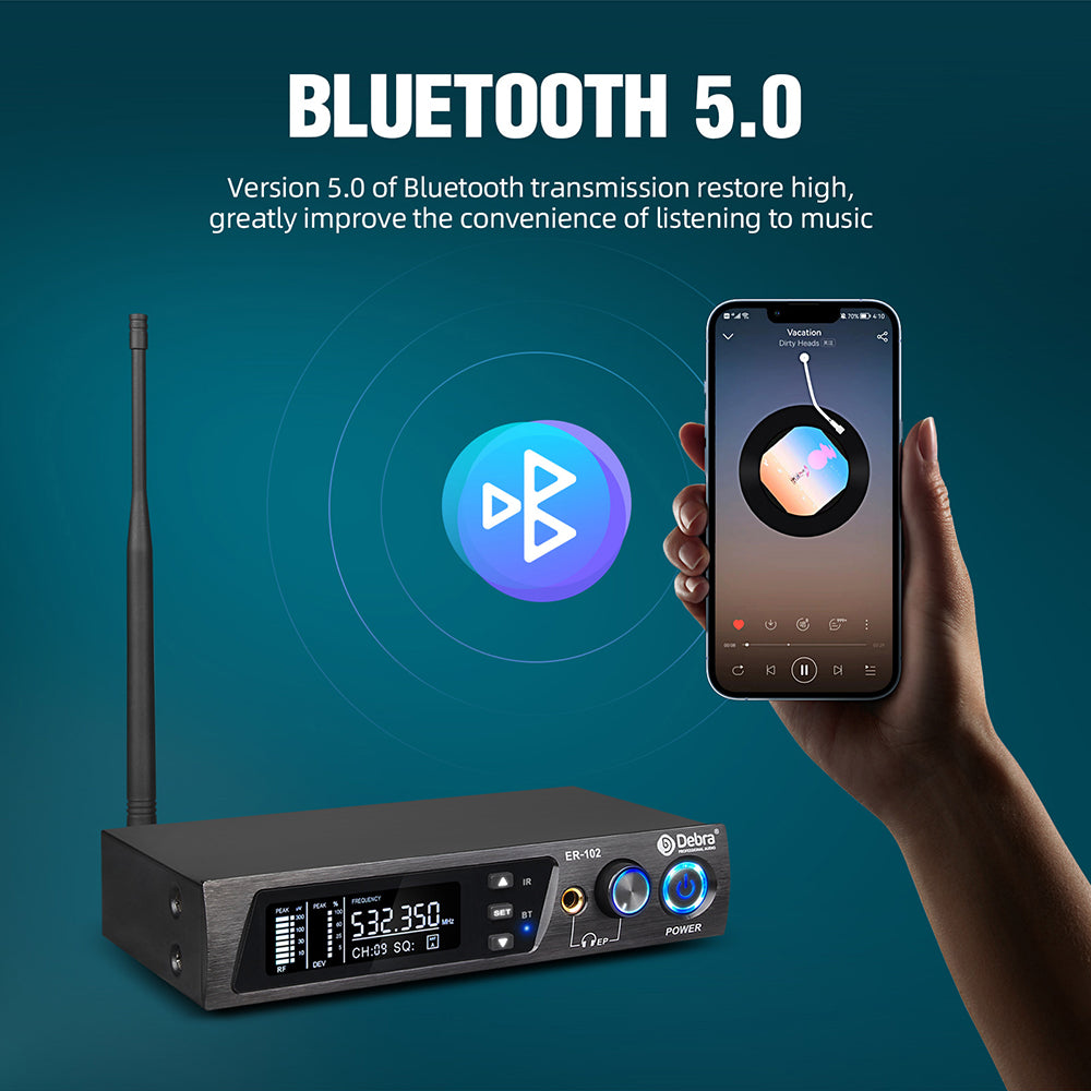 Debra ER-102 Singal Channel UHF In Ear Monitor Wireless System