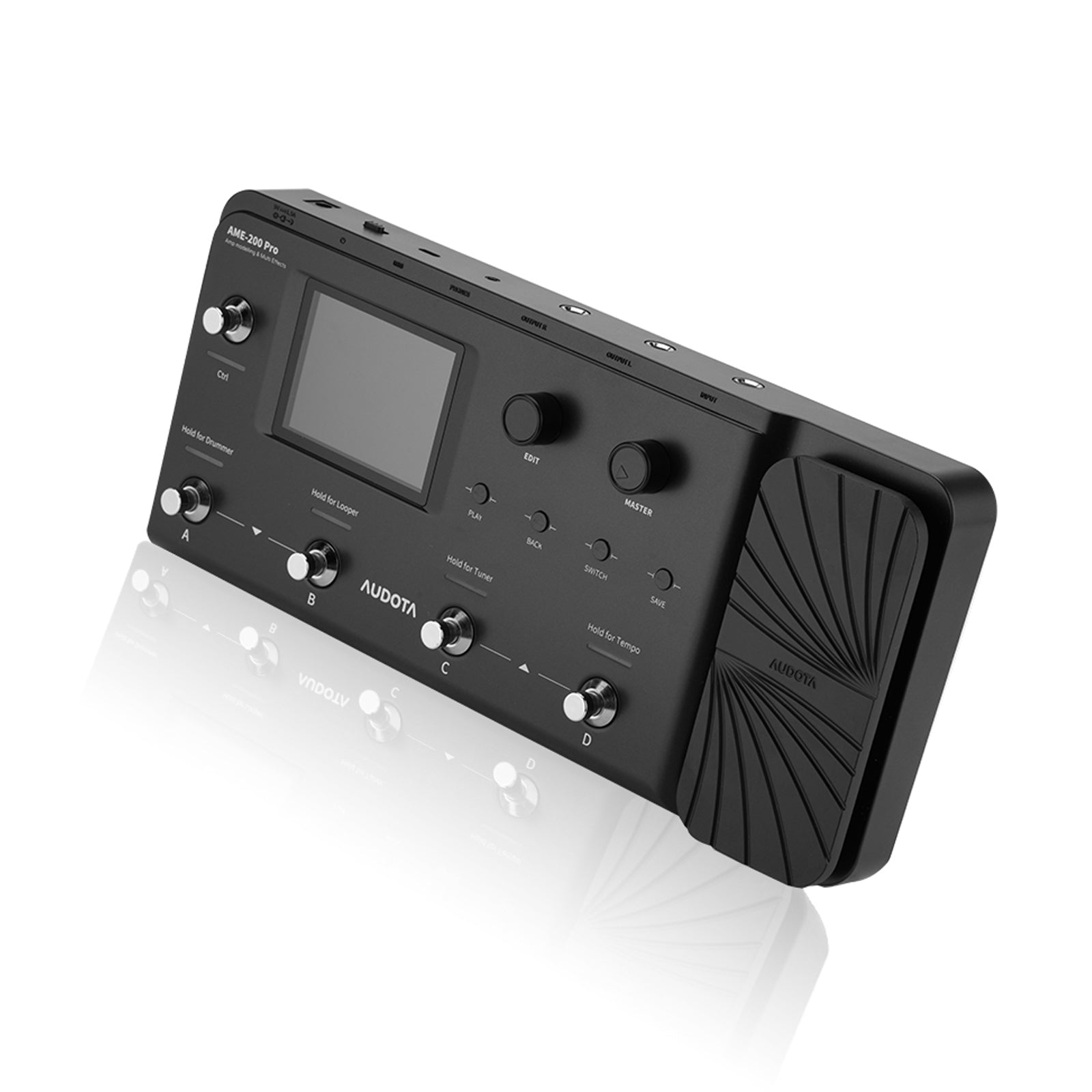 AUDOTA AME-200Pro Amp Modeler Multi-Effects Pedal Five Switches Expression Pedal