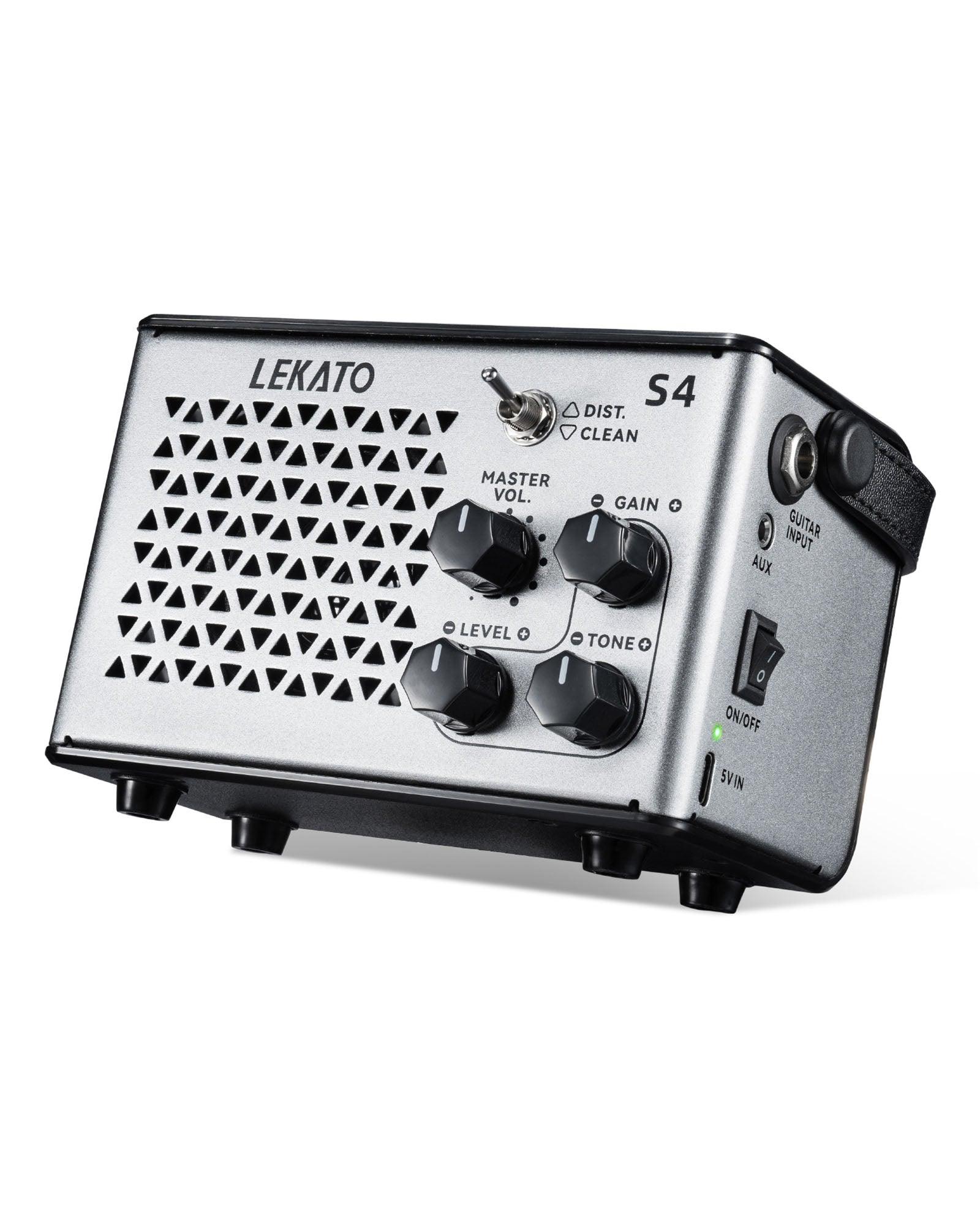 LEKATO S4 Electric Guitar Amp 10W Clean Distortion Gain Control Amp