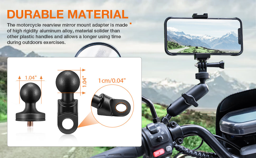 CAMOLO Kamerahalterung Motorrad Lenkerhalterung fürs Fahrrad Rückspiegel Fahrrad (Nur in Deutschland erhältlich)
