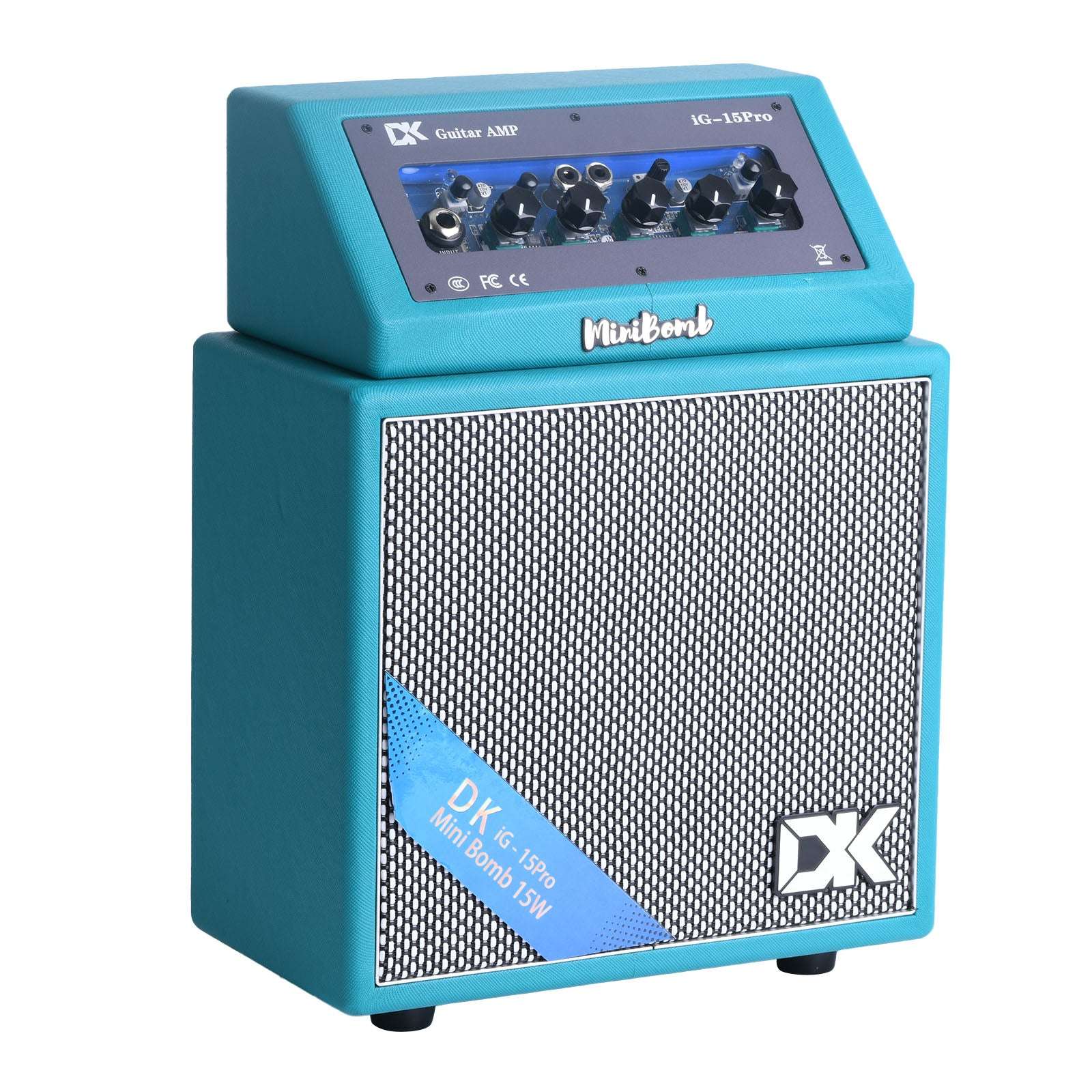 DK iG-15 PRO lectric Guitar Amp 15 Watts Rechargeable Distortion Delay Acoustic