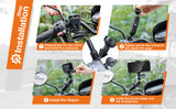 CAMOLO Kamerahalterung Motorrad Lenkerhalterung fürs Fahrrad Rückspiegel Fahrrad (Nur in Deutschland erhältlich)