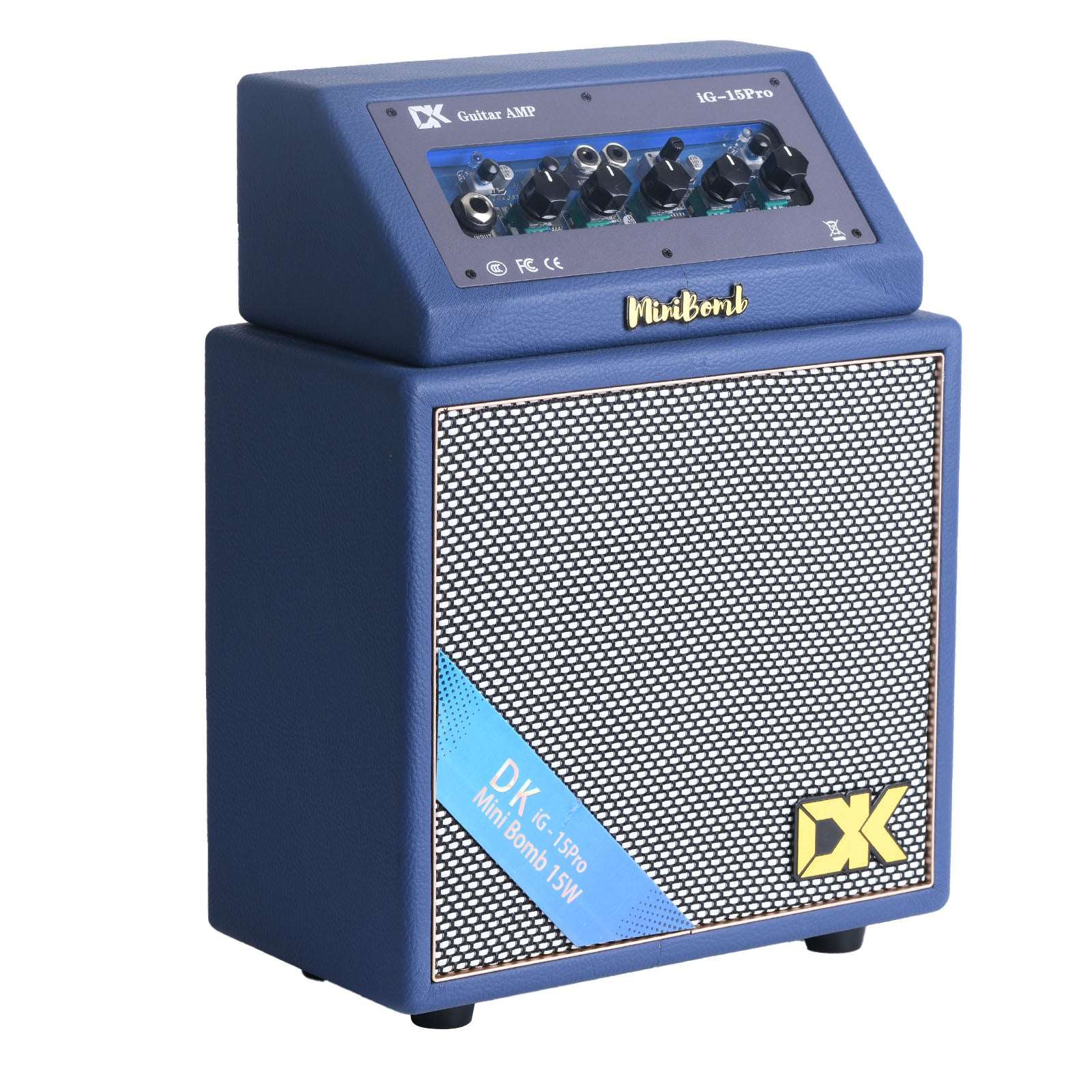 DK iG-15 PRO lectric Guitar Amp 15 Watts Rechargeable Distortion Delay Acoustic
