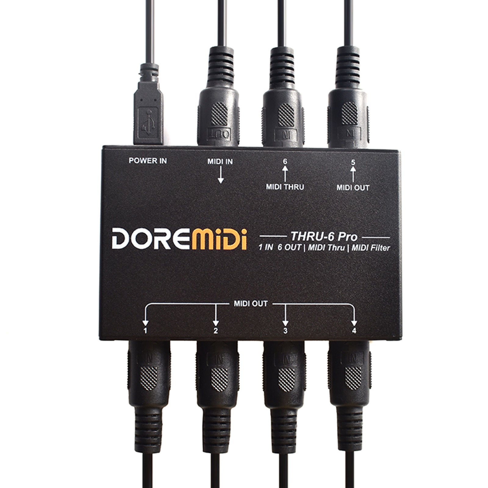 DOREMiDi MIDI THRU-6 Pro Box 1-In 6-Out Controller 6 Kanäle Spliter