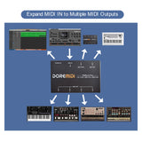 DOREMiDi MIDI THRU-6 Pro Box 1-In 6-Out Controller 6 Kanäle Spliter