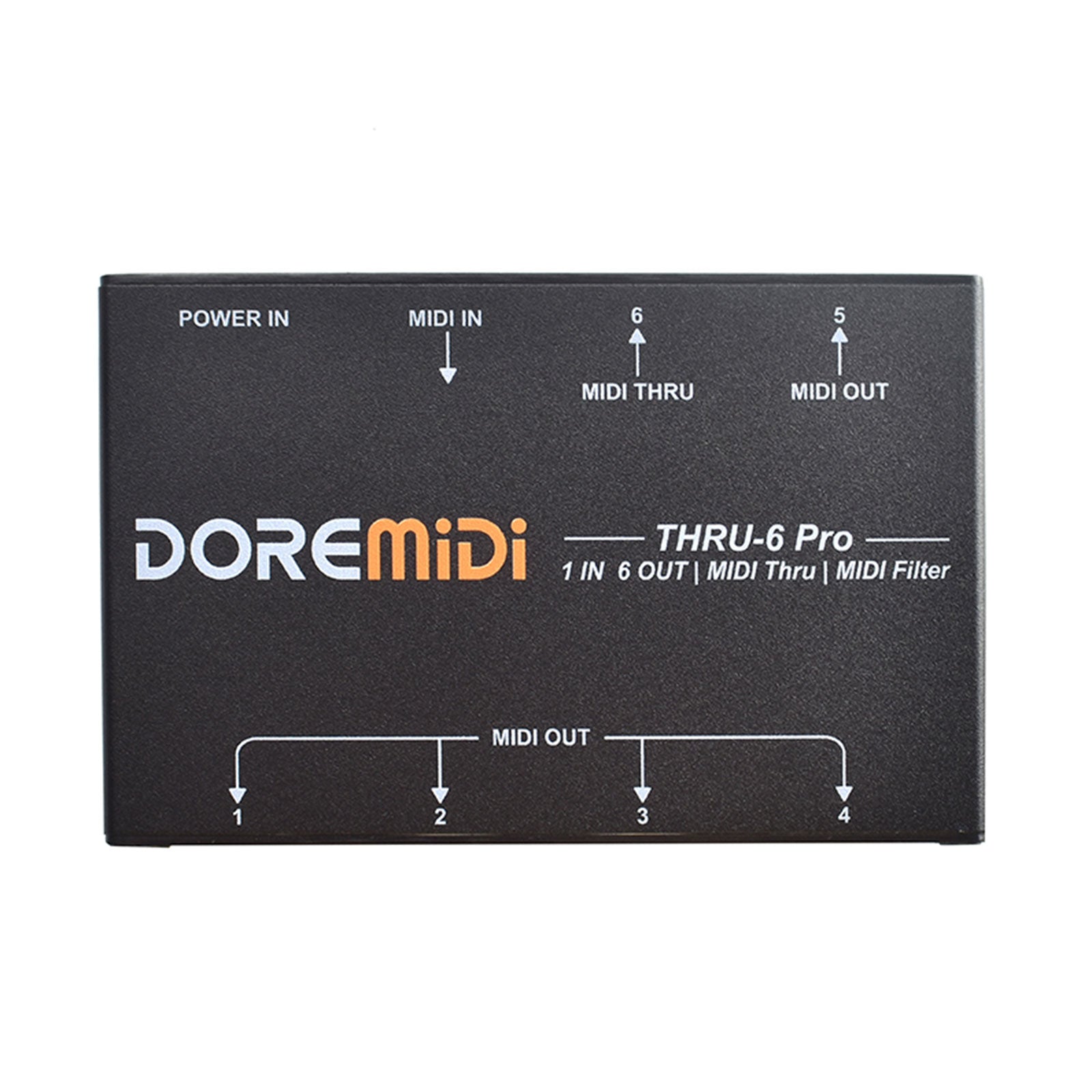 DOREMiDi MIDI THRU-6 Pro Box 1-In 6-Out Controller 6 Kanäle Spliter