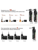 LEKATO WS-70 UHF Wireless System 70 Channel - LEKATO - Buy Musical Instruments, Pedals, Wireless, Drum, Pro Audio & More