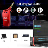 LEKATO WS-60 2.4G Wireless Guitar System Black & Red Kit Transmitter Receiver