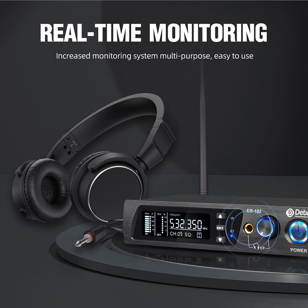 Debra ER-102 Singal Channel UHF In Ear Monitor Wireless System
