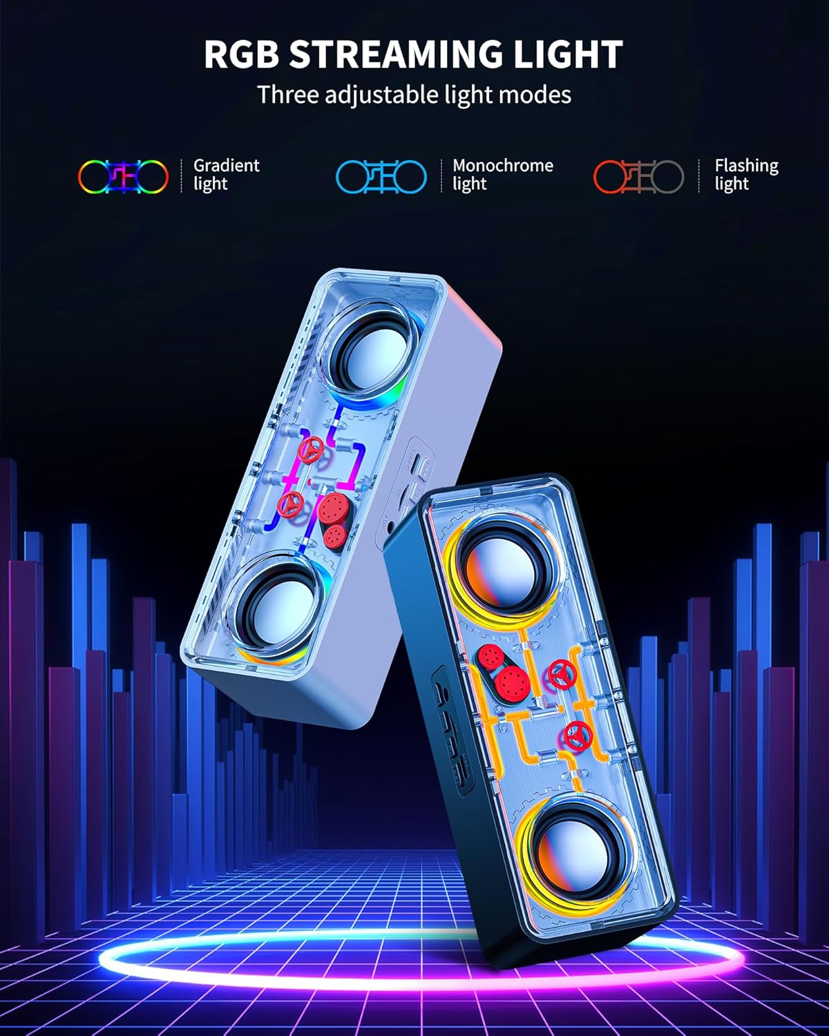 JAMELO A39 Mechanical Style 10W Speakers RGB Lights