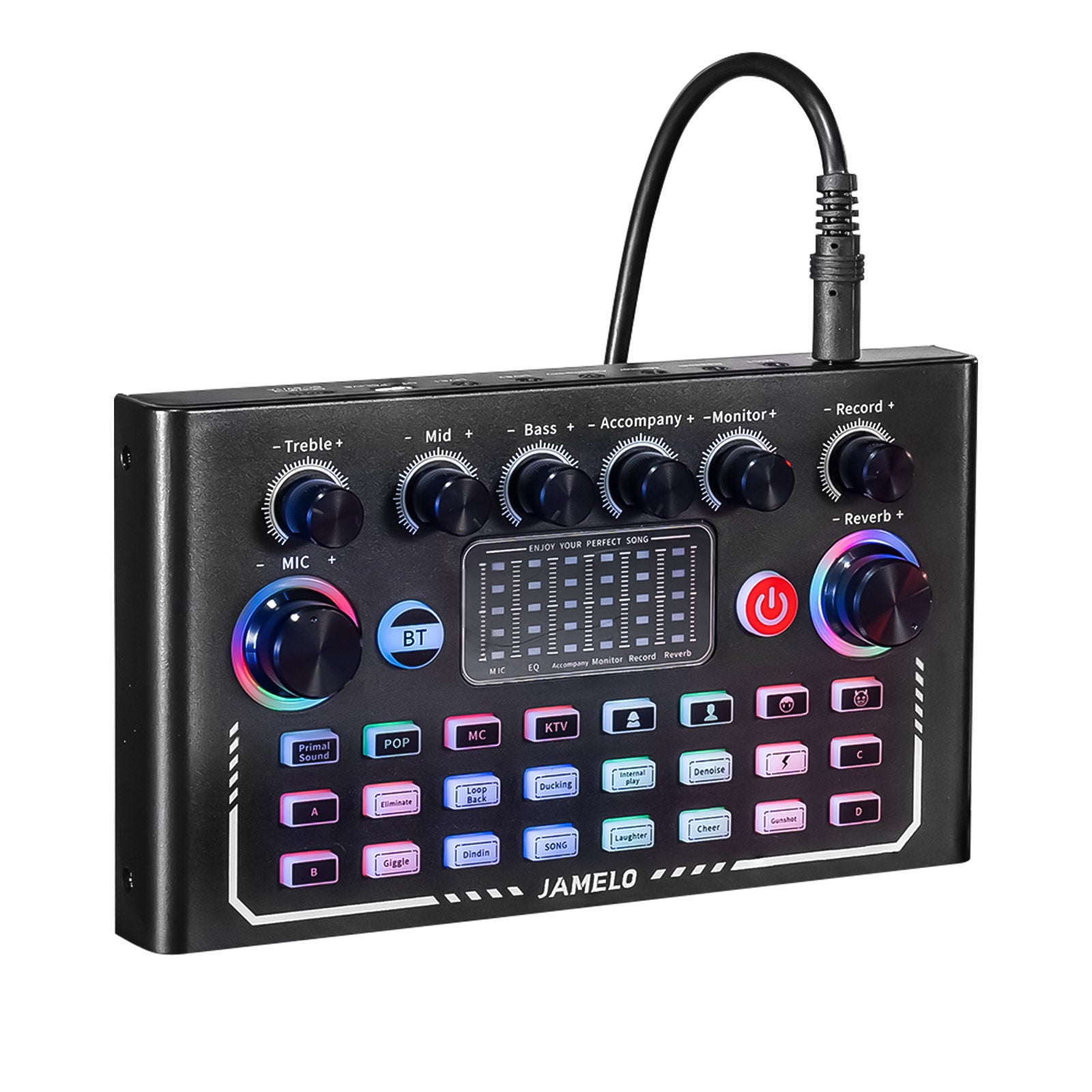 JAMELO Podcast Equipment Bundle F009 Audio Mixer Sound Card MC-88 Studio Equipment Kit - LEKATO - Buy Musical Instruments, Pedals, Wireless, Drum, Pro Audio & More