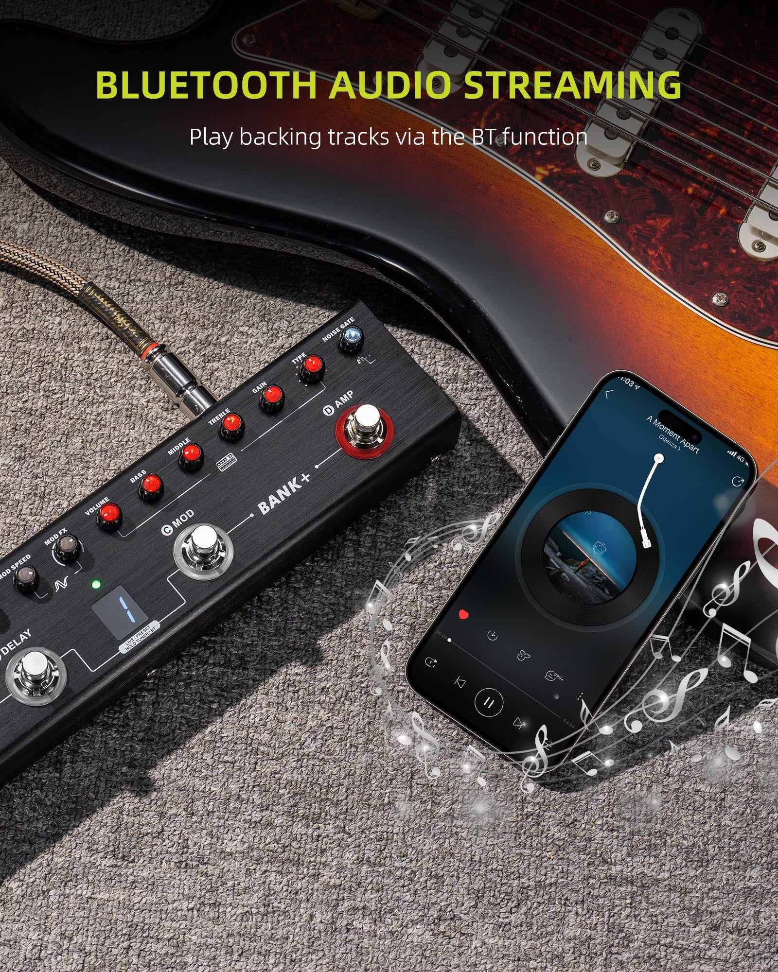 LEKATO Tank-G Gitarreneffektprozessor-Pedal