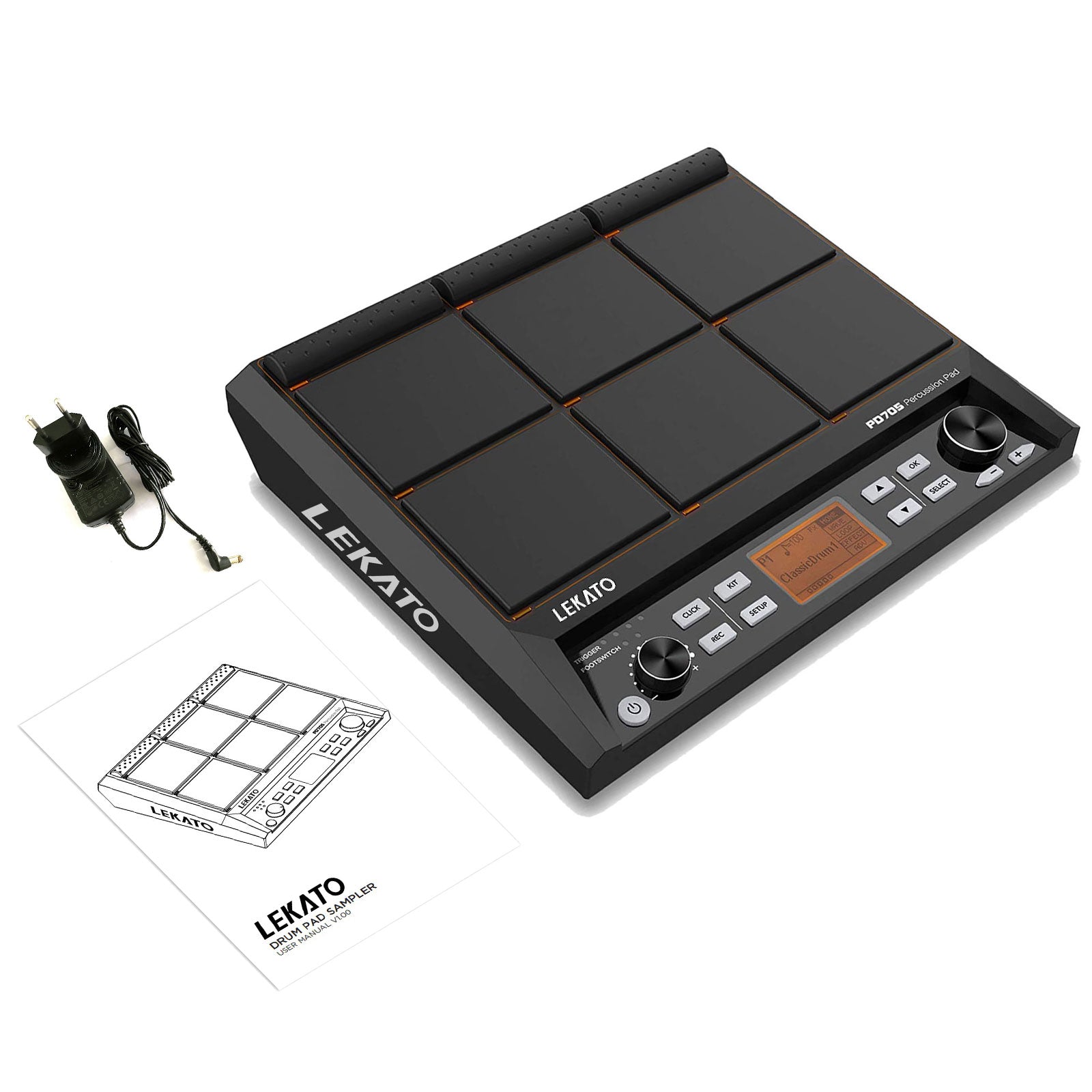 LEKATO PD705 Electric Percussion Pad Drum 9-Trigger Sample Multipad - LEKATO - Buy Musical Instruments, Pedals, Wireless, Drum, Pro Audio & More