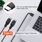 LEKATO LUM MIDI Cable To Type-C with Input & Output