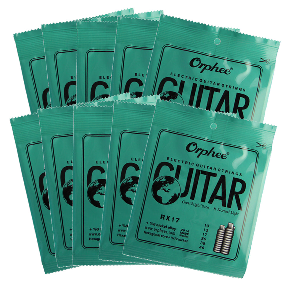 10 Pack Orphee RX17 (10-46)Guitar Strings Electric Guitar Strings 6pcs Thin