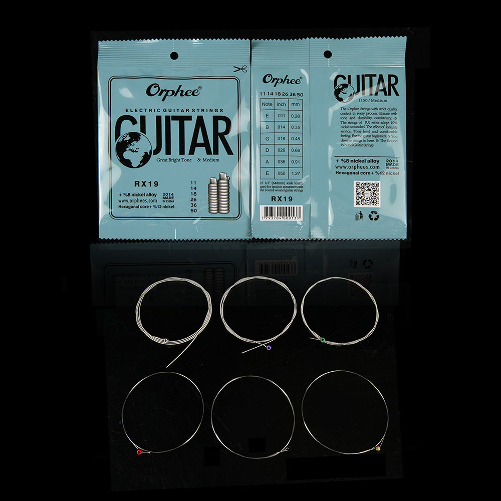 10 Sets Orphee RX19 (11-50) E-Gitarrensaiten 6 Stück dünn