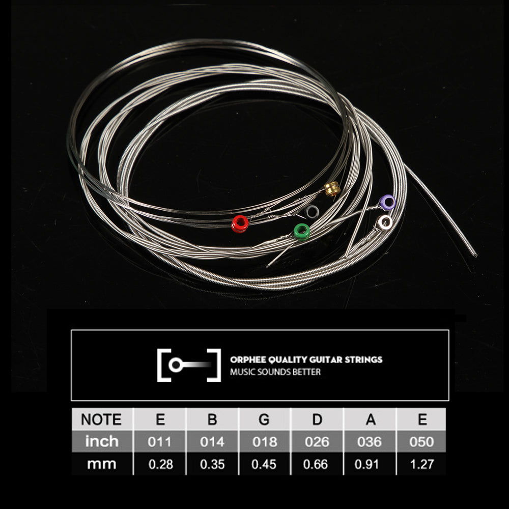 10 Sets Orphee RX19 (11-50) E-Gitarrensaiten 6 Stück dünn