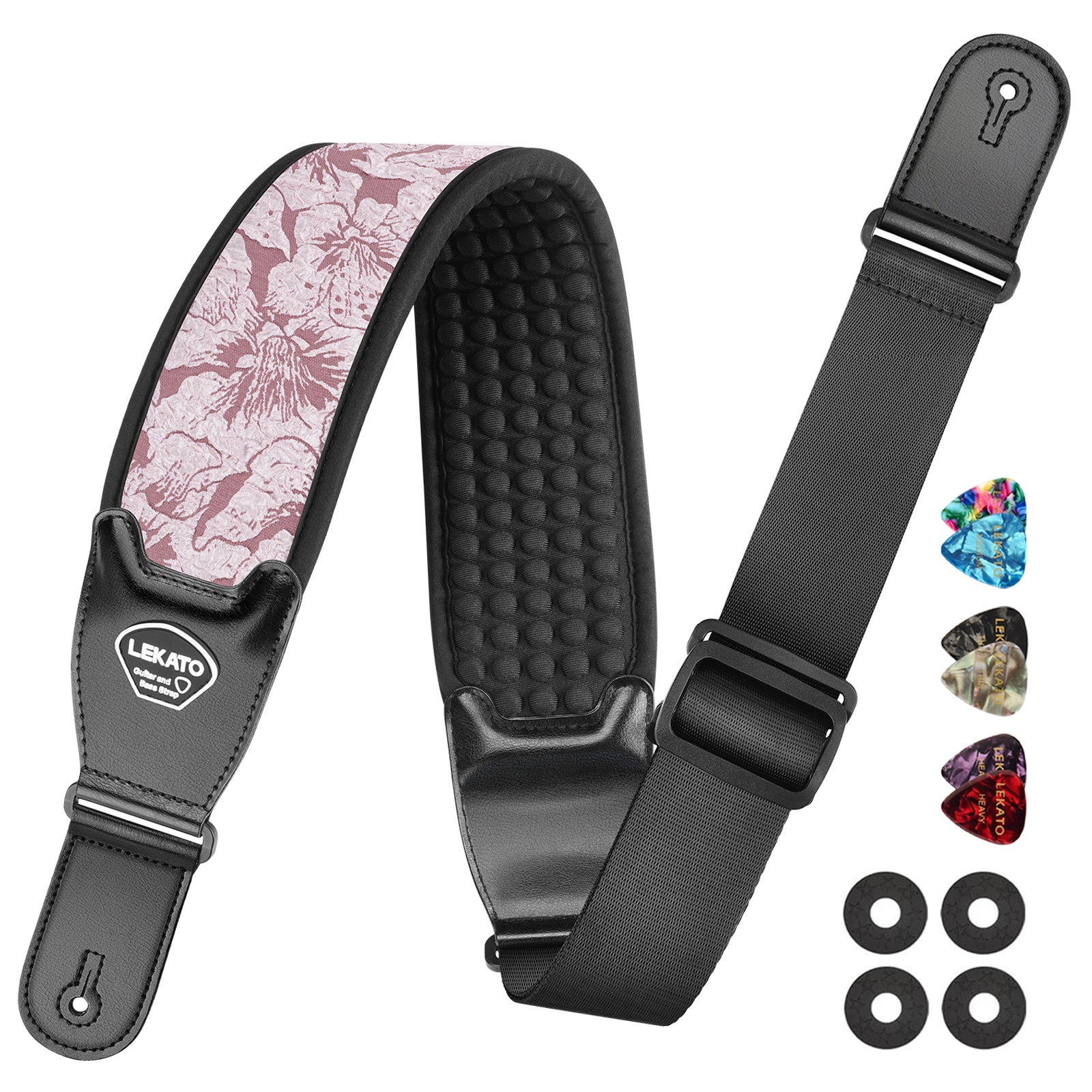LEKATO LGS-1 3.5 Inch 3D Sponge Guitar Straps