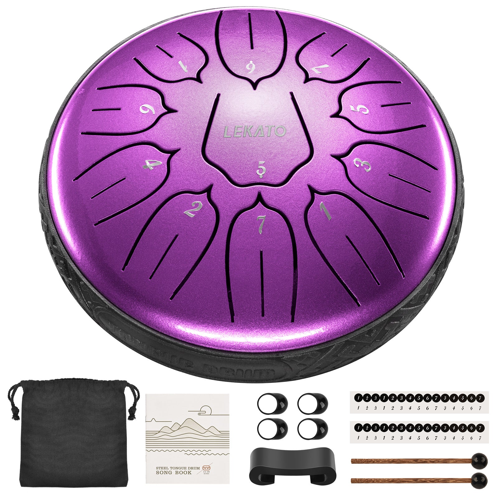 LEKATO 6" Tongue Drum 11 Notes D Tune Percussion Zen Meditation Yoga Gift - LEKATO - Buy Musical Instruments, Pedals, Wireless, Drum, Pro Audio & More