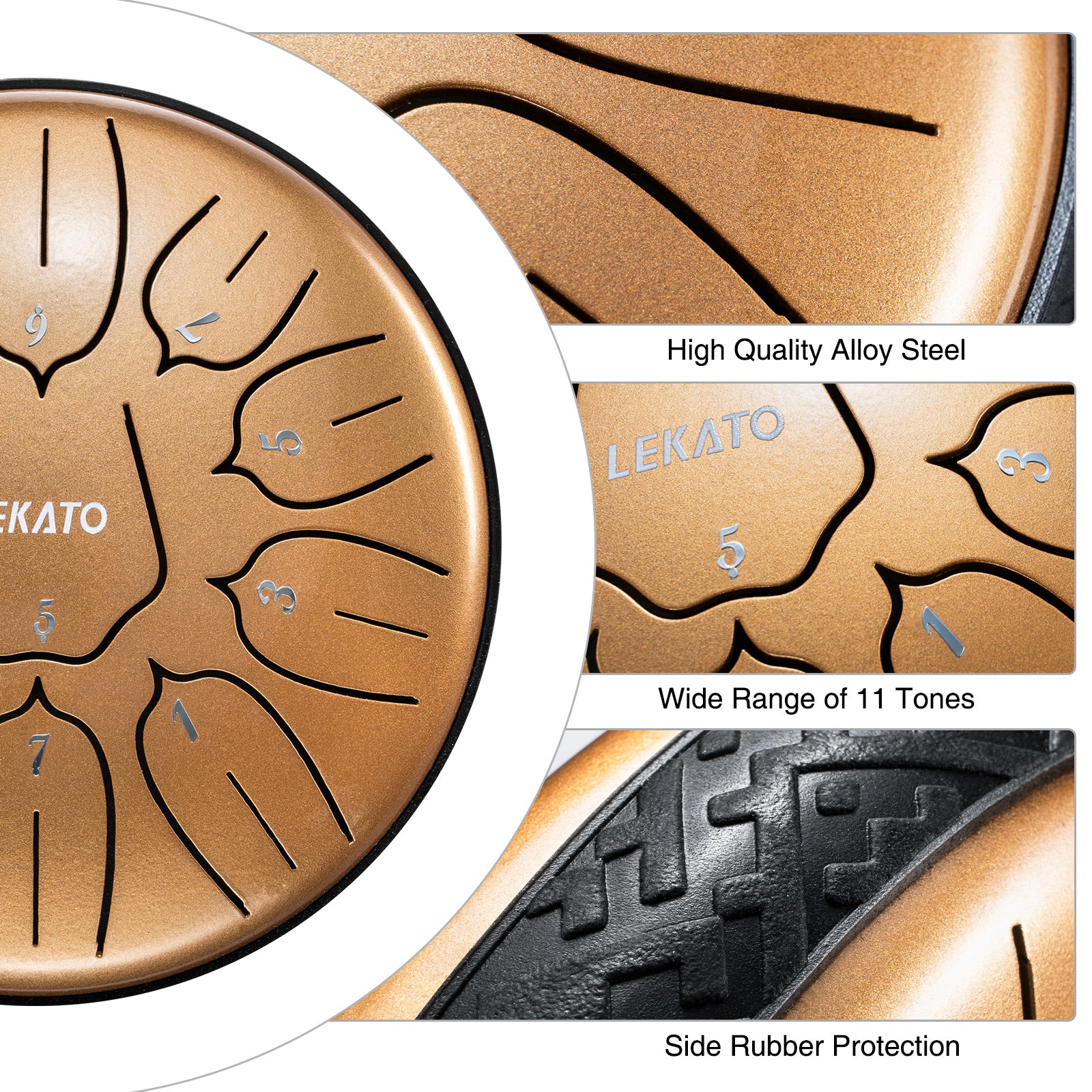 LEKATO 6" Tongue Drum 11 Notes D Tune Percussion Zen Meditation Yoga Gift - LEKATO - Buy Musical Instruments, Pedals, Wireless, Drum, Pro Audio & More