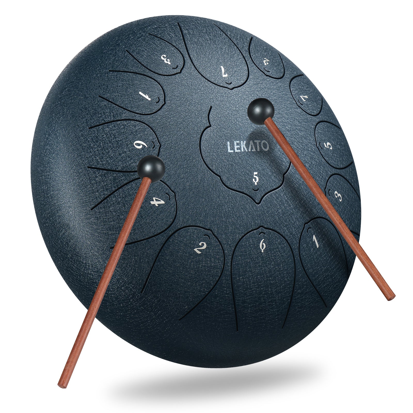 LEKATO 12" Steel Tongue Drum, 13 Töne, C-Tonart, Meditationstrommel für Anfänger