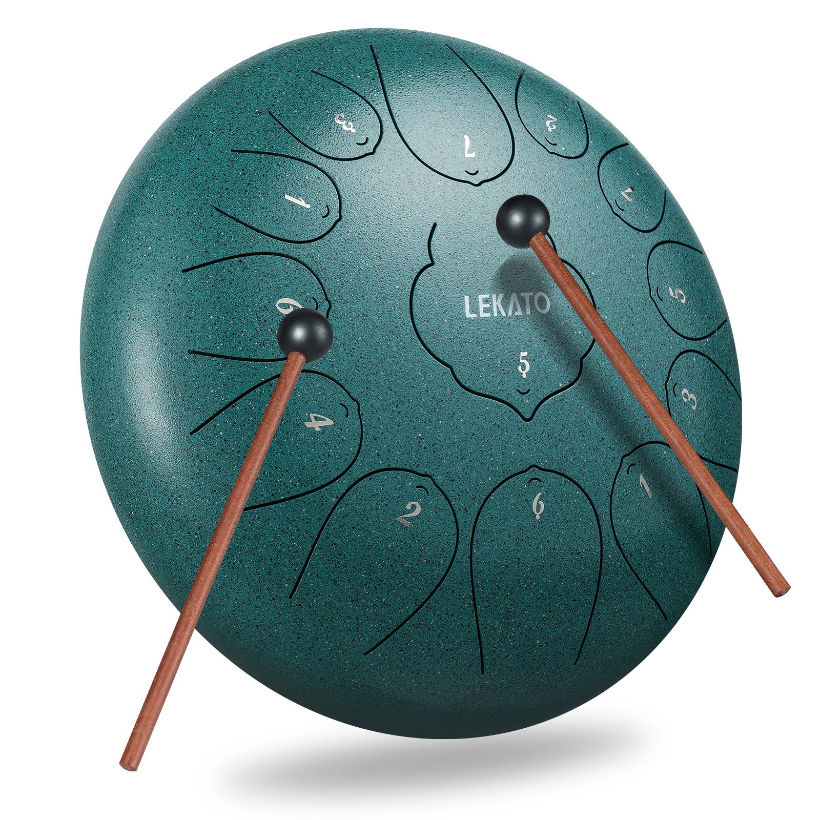 LEKATO 12" Steel Tongue Drum, 13 Töne, C-Tonart, Meditationstrommel für Anfänger