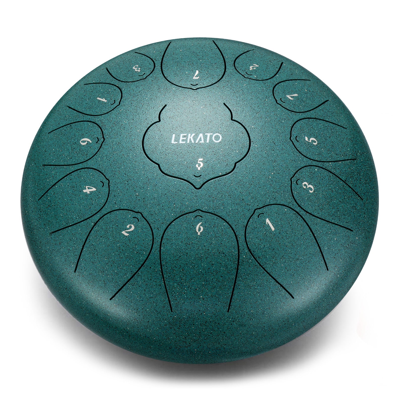 LEKATO 12" Steel Tongue Drum, 13 Töne, C-Tonart, Meditationstrommel für Anfänger
