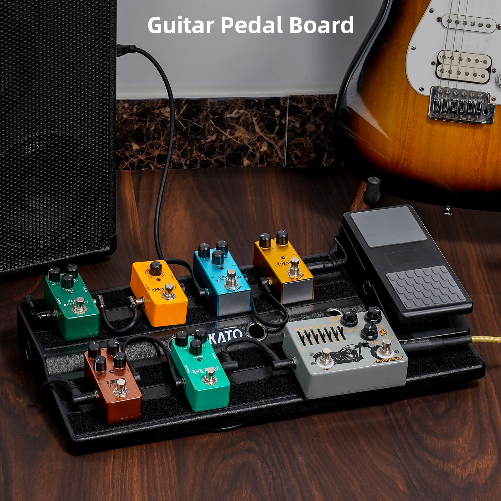 LEKATO RPB-1BK Tragetasche für Gitarrenpedalboards 
