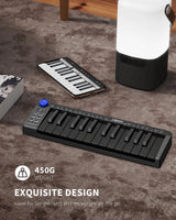 LEKATO SMK-25 MINI 25 Key MIDI Semi Weighted Keyboard Controller Bluetooth