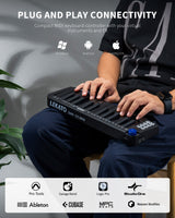 LEKATO SMK-25 MINI 25 Key MIDI Semi Weighted Keyboard Controller Bluetooth