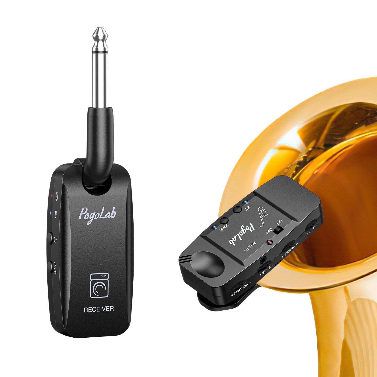 POGOLAB MYS306W Wireless UHF Saxophone Pickup System