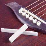 6pcs Guitar String Pins Bone Bridge Saddle Nut Set