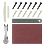 6pcs Guitar String Pins Bone Bridge Saddle Nut Set