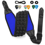 (Only US)POGOLAB Guitar Bass Strap 3.5" Wide Air Cell Cushions Neoprene Padded 47"-55"