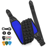 (Only US)POGOLAB Guitar Bass Strap 3.5" Wide Air Cell Cushions Neoprene Padded 47"-55"