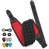 (Only US)POGOLAB Guitar Bass Strap 3.5" Wide Air Cell Cushions Neoprene Padded 47"-55"