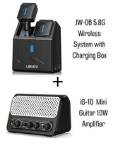 LEKATO JW-06 5.8GHz Wireless Guitar System with Charging Box