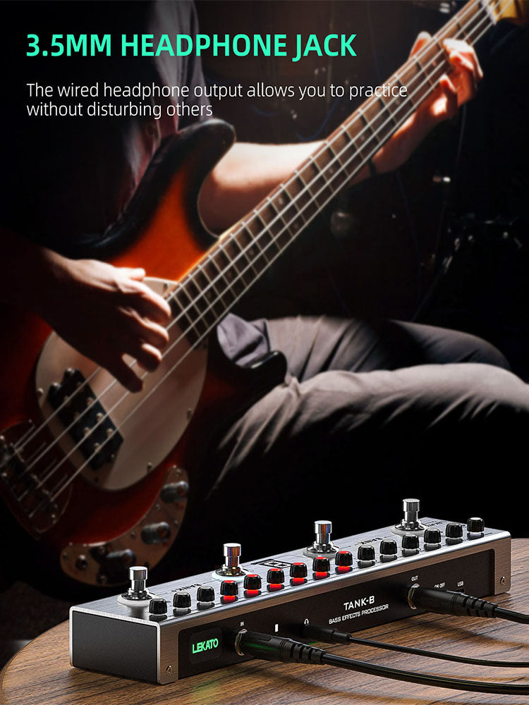 LEKATO Tank-B Bass-Effektprozessor-Pedal