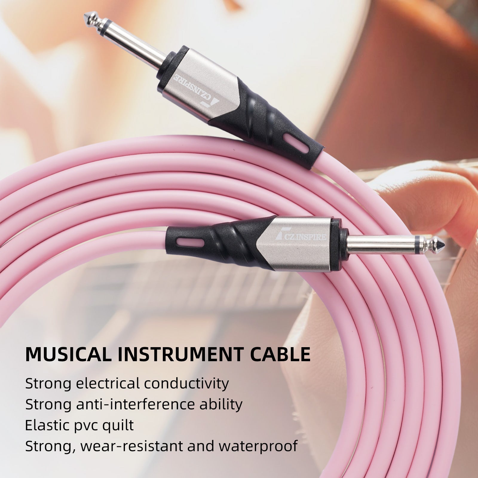 LEKATO C5 10ft/3m macaron Guitar Cables