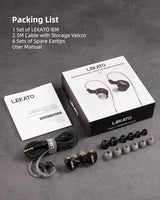 LEKATO H5 Dynamic Hybrid In-Ear Monitor Headphones - LEKATO - Buy Musical Instruments, Pedals, Wireless, Drum, Pro Audio & More
